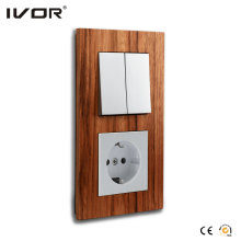 Mechanical Switch and Socket in Connect Version Wood Outline Frame